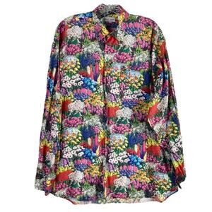 PAUL SMITH Shirt Men 39 15,5 Mainline 50th Anniversary Seed Packet Floral LongSl